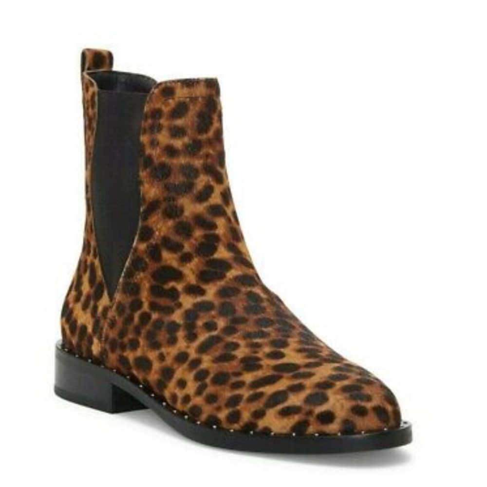 New REBECCA MINKOFF Leopard Print Calf Hair Sabeen Chelsea Boot